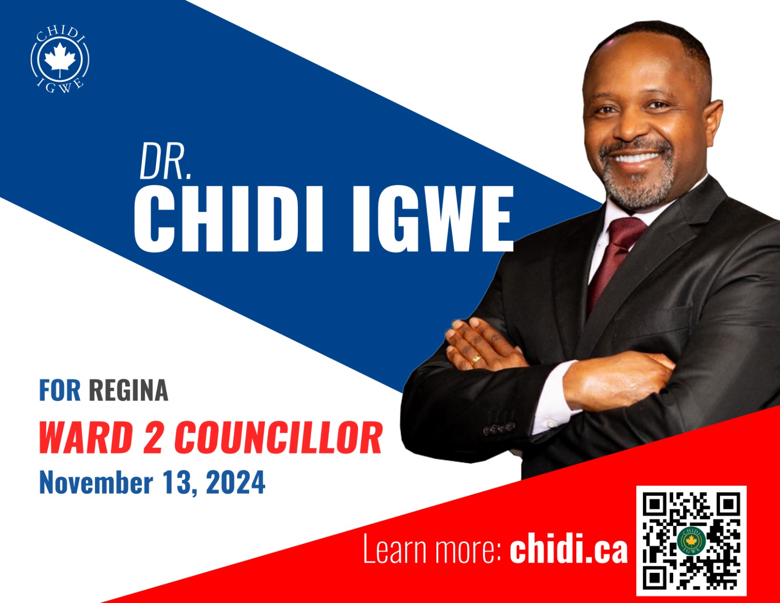 Chidi Igwe for Councillor Regina Ward 2